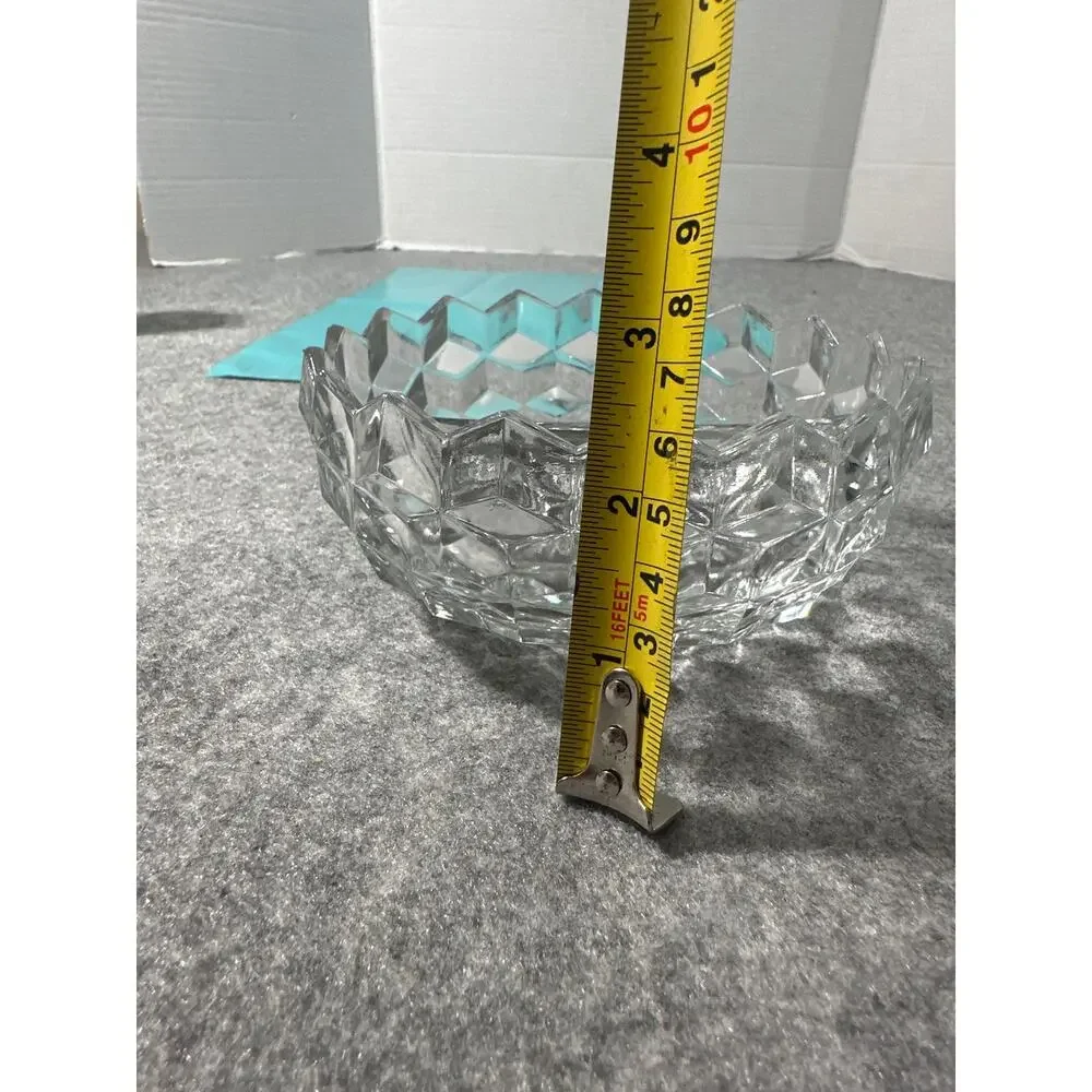Fostoria American pattern crystal divided dish for relishes, jams, or condiments